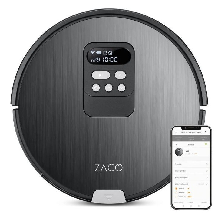 ZACO V85 Robot Aspirateur Laveur - Autonomie 130min - Réservoir 750ml