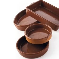 Casserole Céramique Marron (Ø 28 cm) (3 Unités)