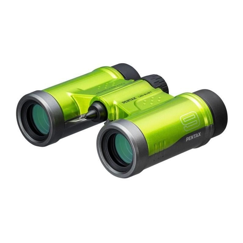 PENTAX 61813 - Jumelles UD 9x21 - Compactes et légeres - Mise au point minimale 3m - Lentilles a revetement multiple - Vert