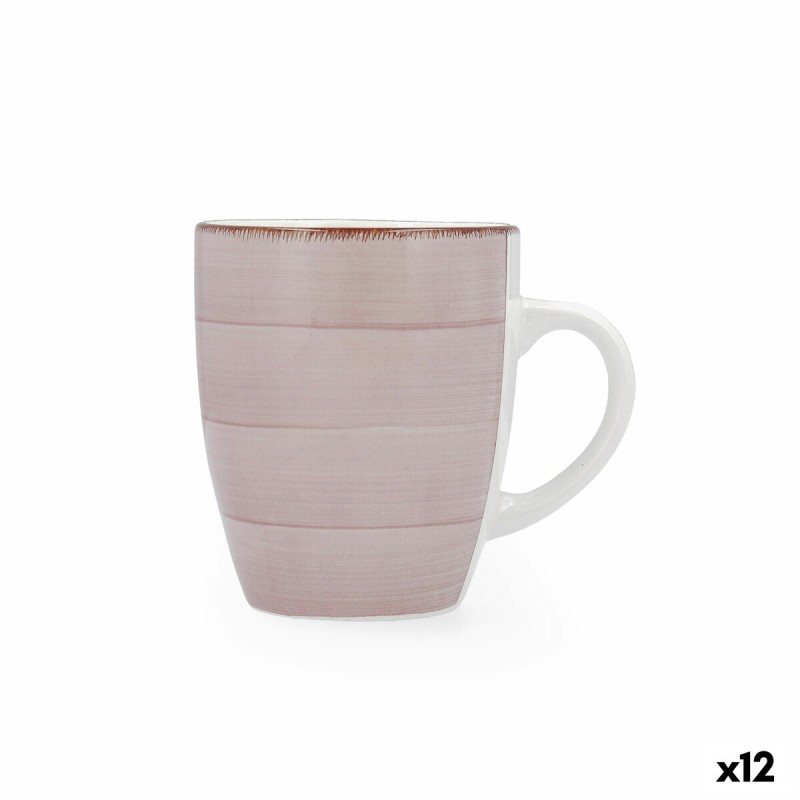 Tasse Quid Vita Morning Céramique Rose 350 ml (12 Unités)