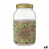 Récipient de Conservation des Aliments Bormioli Rocco Quattro Stagioni Transparent verre (6 Unités) (3,8 L)