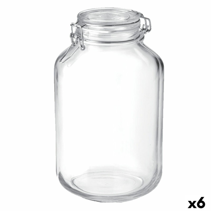 Récipient de Conservation des Aliments Bormioli Rocco fido Transparent verre (4 L) (6 Unités)