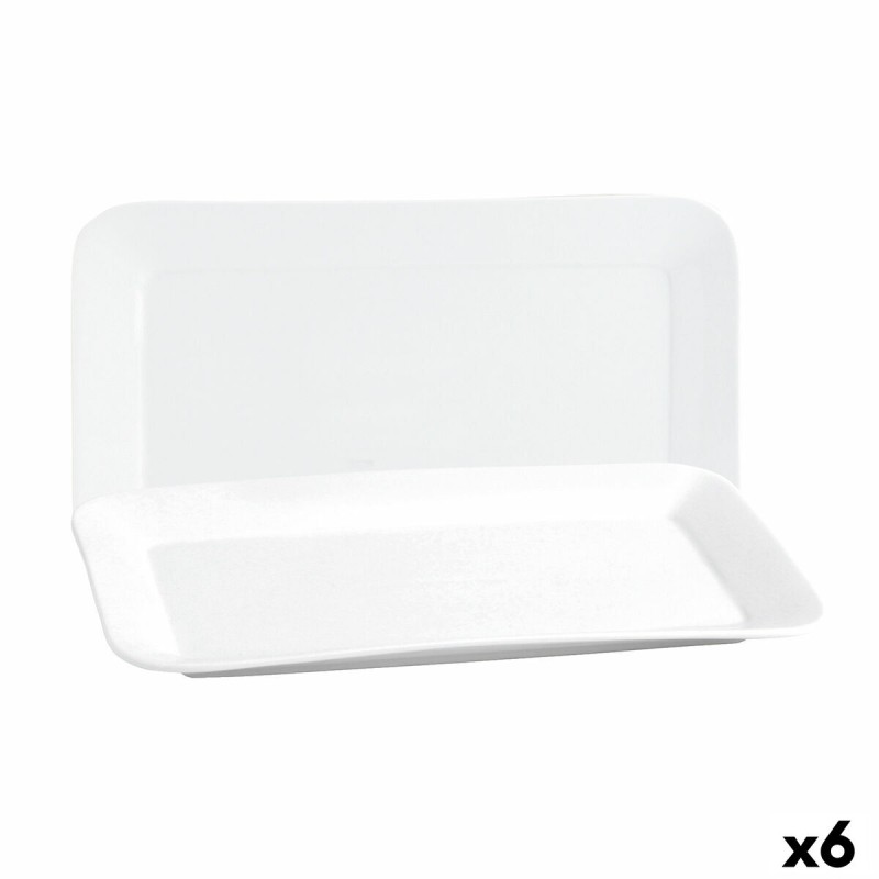 Plat à Gratin Quid Basic Rectangulaire Céramique Blanc (25,9 x 15 cm) (6 Unités)