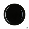 Assiette plate Luminarc Friends Time Noir verre (25 cm) (12 Unités)