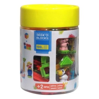 SEEK'O BLOCKS Baril Ferme 5 Personnages - 100 Pieces