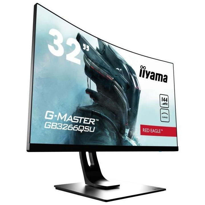 Ecran PC Gamer Incurvé - IIYAMA G-Master Red Eagle GB3266QSU-B1 - 31,