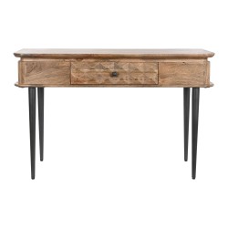 Console DKD Home Decor Naturel Noir Métal Bois de manguier