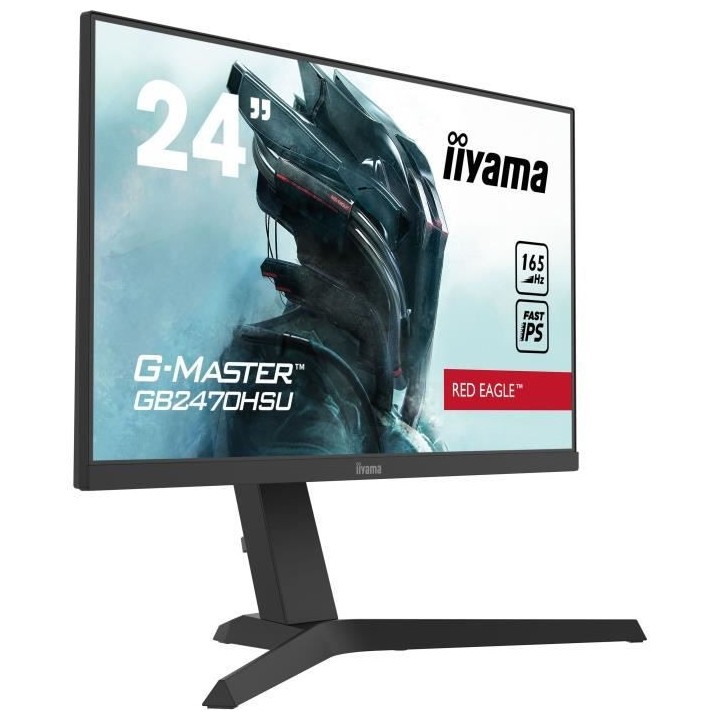 Ecran PC Gamer - IIYAMA G-Master Red Eagle GB2470HSU-B1 - 23,8 FHD - D