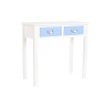 Console DKD Home Decor Blanc Marron Bleu ciel Blue marine Corde Bois MDF 80 x 40 x 75 cm (1 Unités)