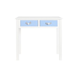 Console DKD Home Decor Blanc Marron Bleu ciel Blue marine Corde Bois MDF 80 x 40 x 75 cm (1 Unités)