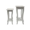 Jeu de 2 tables DKD Home Decor Blanc Bois MDF (30 x 30 x 76,5 cm)