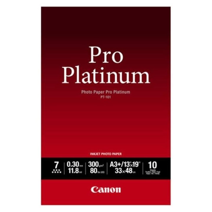 CANON Papier photo A3 PT-101 Pro platinum 300gr 10 feuilles