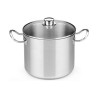 Casserole avec couvercle en verre BRA A343936 10,5 L Acier inoxydable Acier inoxydable 18/10