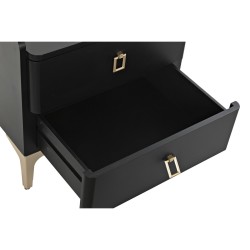 Petite Table d'Appoint DKD Home Decor Noir Métal Bois 50 x 40 x 48 cm