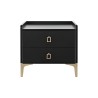 Petite Table d'Appoint DKD Home Decor Noir Métal Bois 50 x 40 x 48 cm