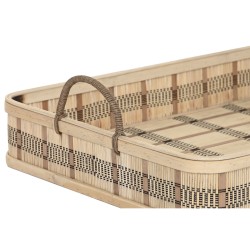 Jeux de plateaux DKD Home Decor Naturel Marron Clair Urbaine (54 x 43 x 9 cm) (3 Unités)