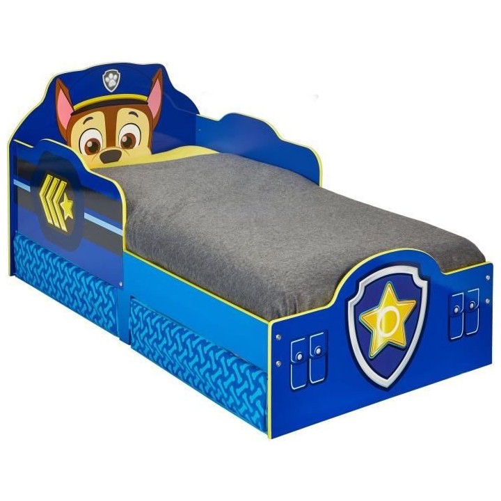 La Pat' Patrouille - Lit pour enfants avec tiroirs de rangement sous l