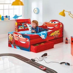 Disney Cars - Lit pour enfants avec espace de rangement sous le lit