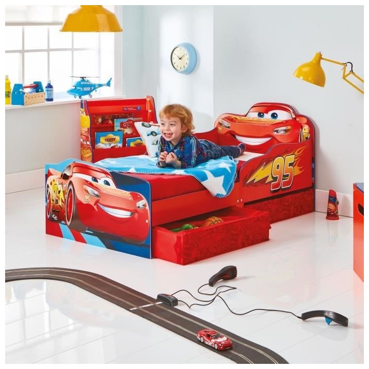 Disney Cars - Lit pour enfants avec espace de rangement sous le lit
