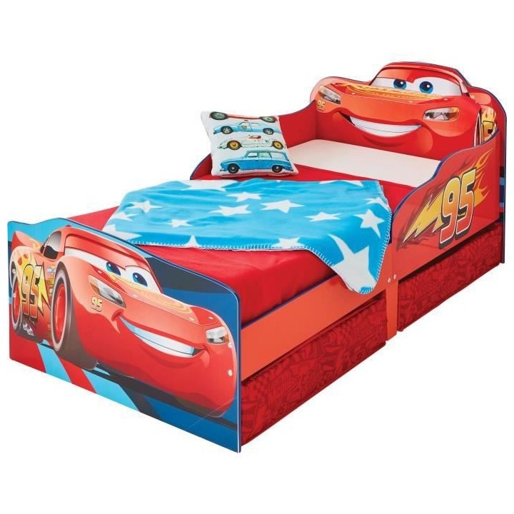 Disney Cars - Lit pour enfants avec espace de rangement sous le lit