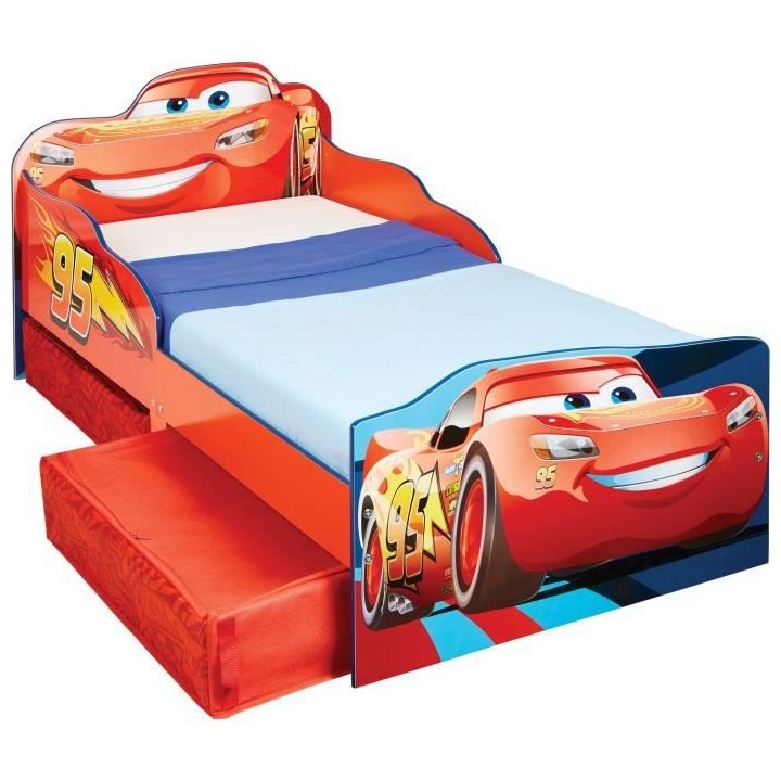 Disney Cars - Lit pour enfants avec espace de rangement sous le lit