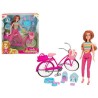 Poupée avec animal de compagnie Colorbaby Isabella Bicyclette 30 cm 18 Pièces