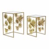 Table d'appoint DKD Home Decor Métal Miroir Volets (2 pcs) (40.5 x 40.5 x 61 cm) (35.6 x 38 x 51 cm)