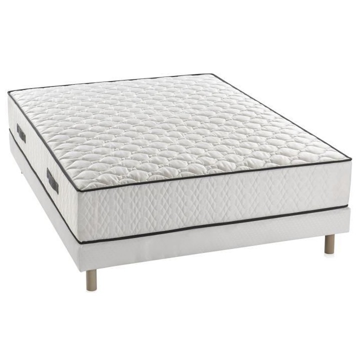 DEKO DREAM Ensemble DÉTENTE matelas + sommier 160 x 200 - Ressorts -