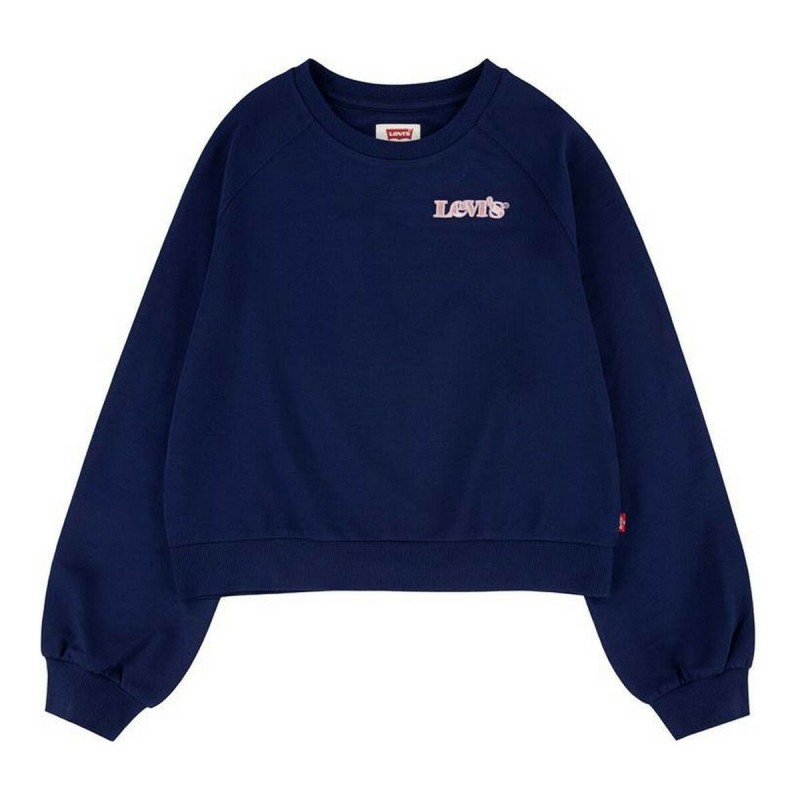 Sweat-shirt sans capuche fille Levi's Benchwarmer Bleu foncé