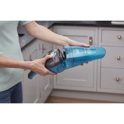 BLACK+DECKER - WDC215WA-QW - Dustbuster Lithium Eau et poussiere 7,2V - Aspirateur a main sans fil - Indicateur LED - Bleu