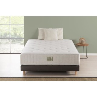 DEKO DREAM Ensemble Matelas + Sommier 160x200 - Ressorts ensachés - N