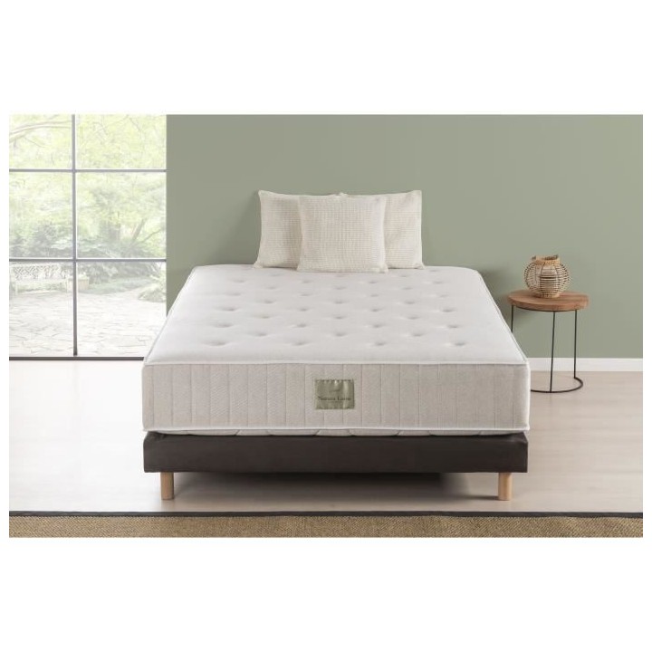 DEKO DREAM Ensemble Matelas + Sommier 160x200 - Ressorts ensachés - N