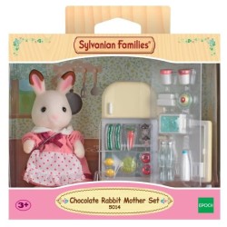 SYLVANIAN FAMILIES - 5014 - La maman lapin chocolat et réfrigérateur - Le village