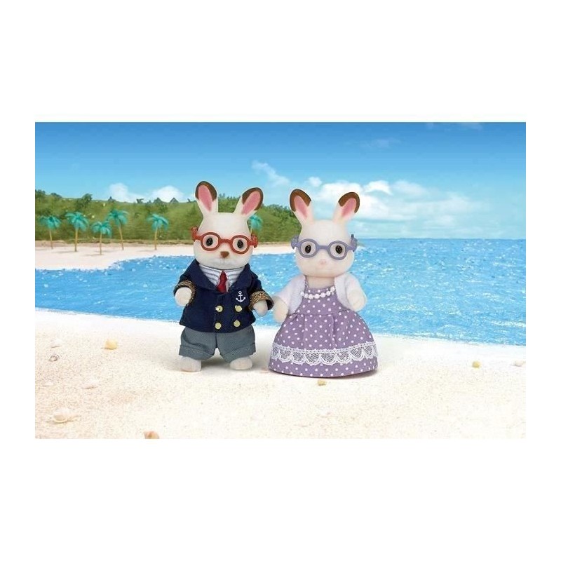 SYLVANIAN FAMILIES - 5190 - Les grands parents lapin chocolat - Les familles