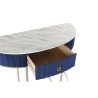 Console DKD Home Decor Bleu Blanc Doré Métal 100 x 40 x 76 cm