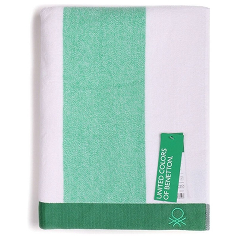 Serviette de plage Benetton Vert Coton Tissu éponge (90 x 160 cm)