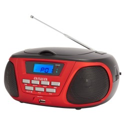 Radio-CD Bluetooth MP3 Aiwa BBTU300RD    5W Noir Rouge