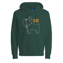 Sweat à capuche homme  JORPAL SWEAT HOOD FST  Jack & Jones 2310015  Vert