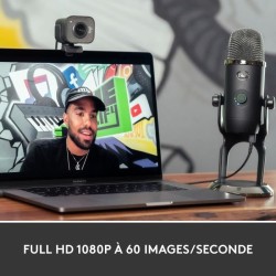 Logitech StreamCam : webcam pour streaming YouTube et Twitch, full HD 1080p 60Fps, connexion USB-C, détection des visages par I