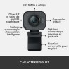 Logitech StreamCam : webcam pour streaming YouTube et Twitch, full HD 1080p 60Fps, connexion USB-C, détection des visages par I