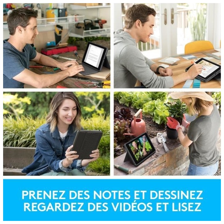 LOGITECH - Clavier et étui - Rugged Folio pour Apple 10.2-inch iPad 7