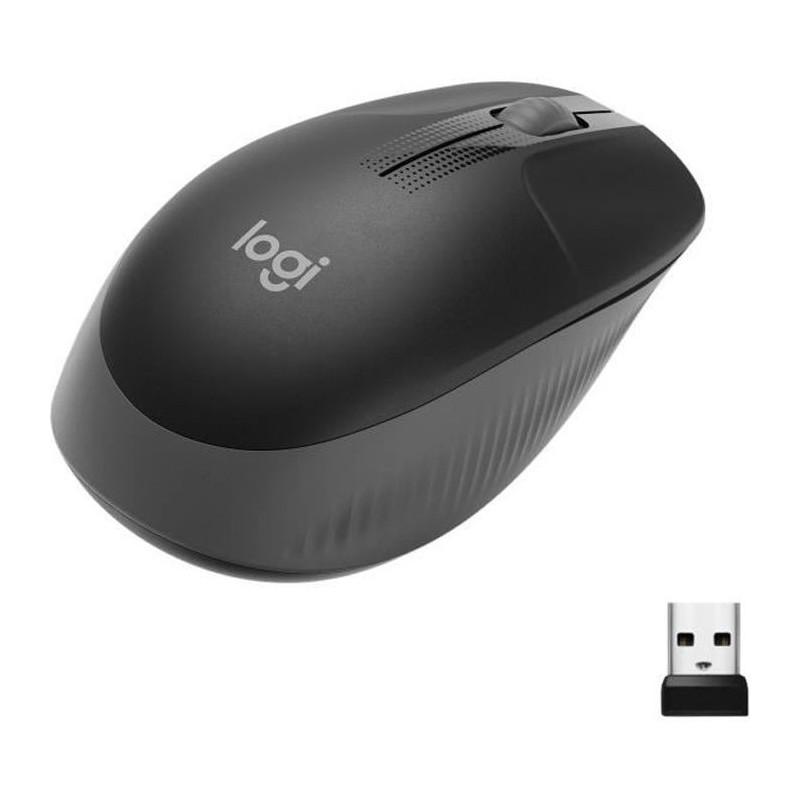 LOGITECH - Souris sans fil ergonomique M190 - Noir