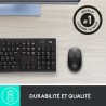 LOGITECH - Souris sans fil ergonomique M190 - Noir