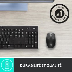 Souris sans fil - Logitech - M190 ergonomique - Gris