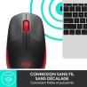 Souris sans fil - Logitech - M190 - ergonomique - Rouge