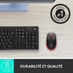 Souris sans fil - Logitech - M190 - ergonomique - Rouge