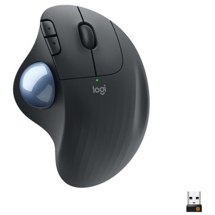Souris Ergonomique - Sans fil - LOGITECH - ERGO M575 - Trackball - Gra