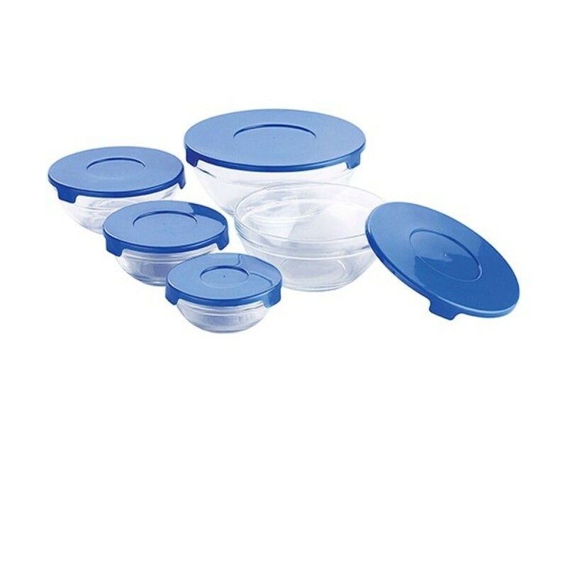 Ensemble de Boîtes à Lunch Renberg RB-4419-BL Bleu 30 x 30 x 30 cm (5 pcs)