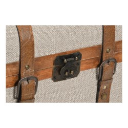 Caisson à Tiroirs DKD Home Decor Beige Naturel Bois Toile Colonial 45 x 35 x 71 cm