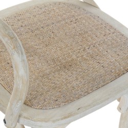 Chaise de Salle à Manger DKD Home Decor Blanc 55 x 57 x 92 cm